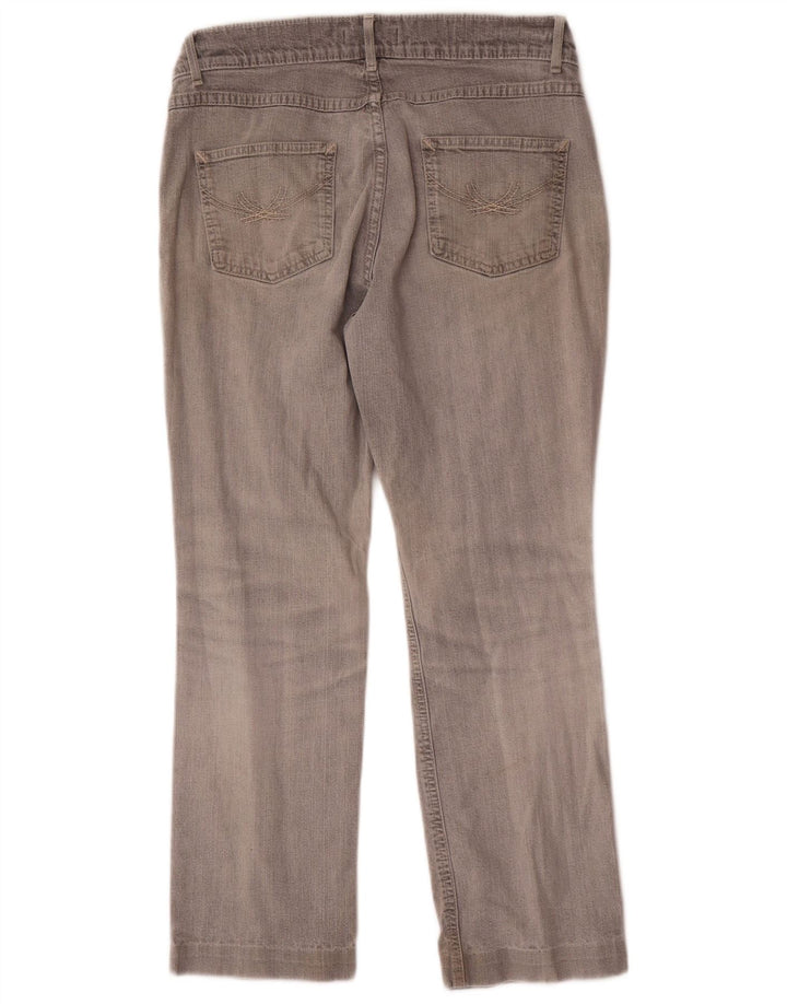 Jeans dritti da donna Marks & Spencer UK 12 medio W30 L26 cotone grigio
