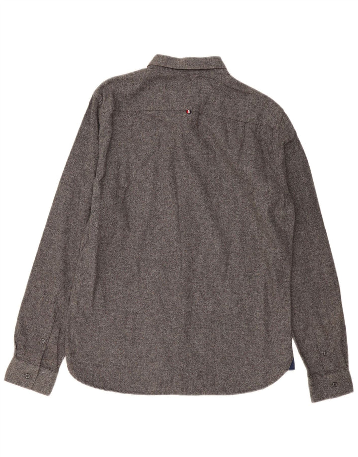 Superdry Herren-Hemd XL aus grauer Baumwolle