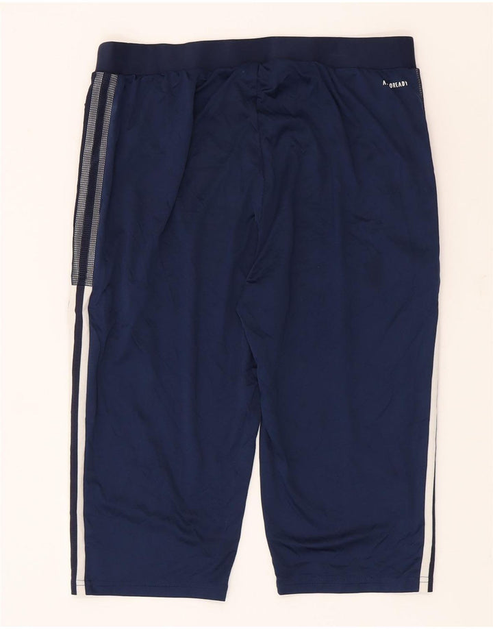 Adidas Mens Aeroready Bermuda Sport Shorts Large Navy Blue Polyester