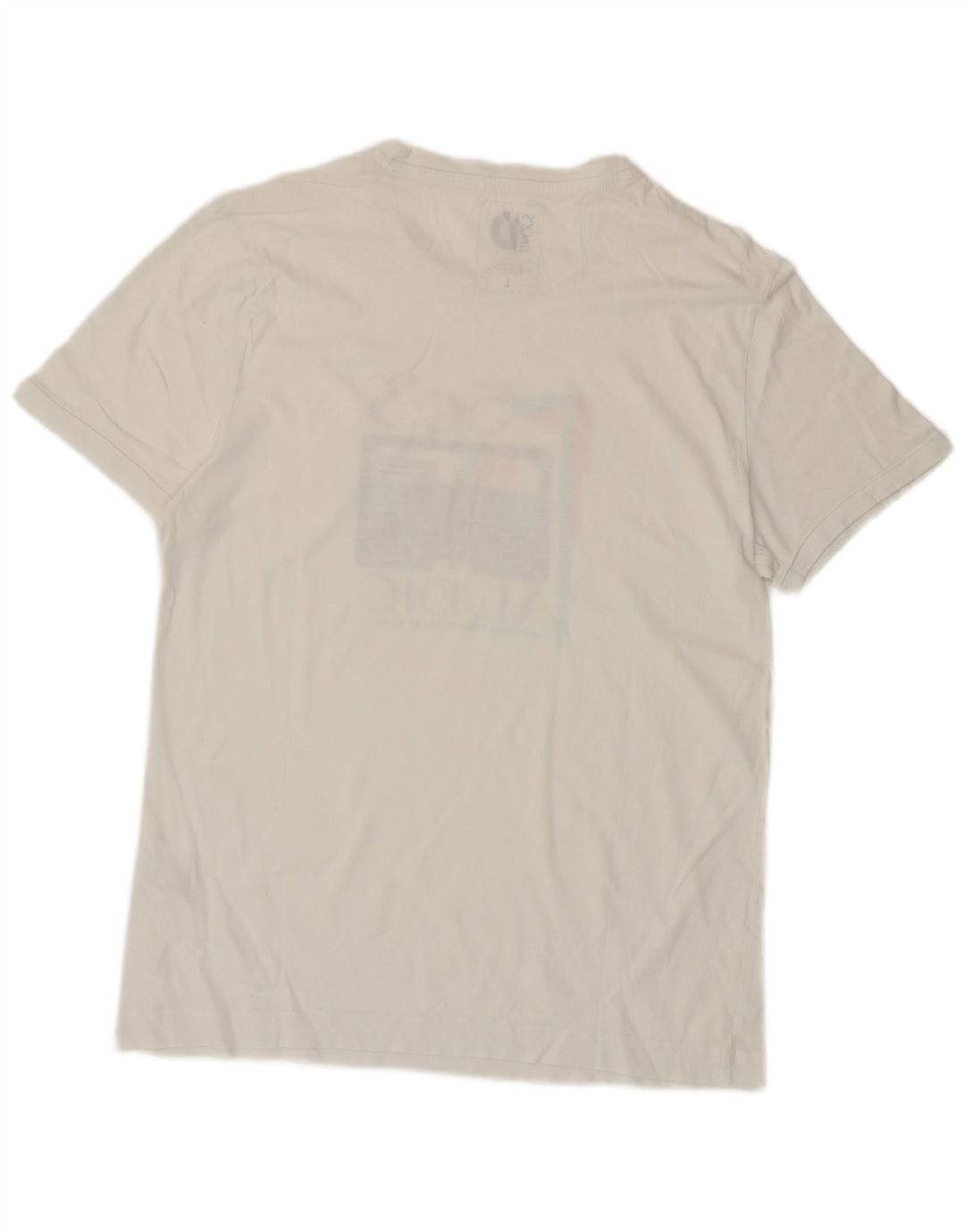 Dack's Mens Graphic T-Shirt Top Large White Cotton