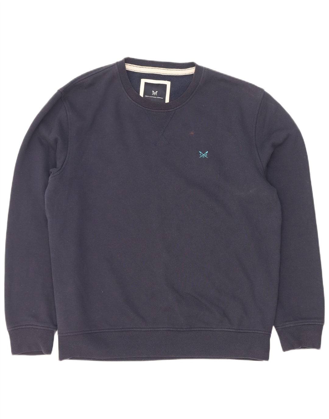 Crew Clothing Felpa da uomo Maglione grande in cotone blu navy