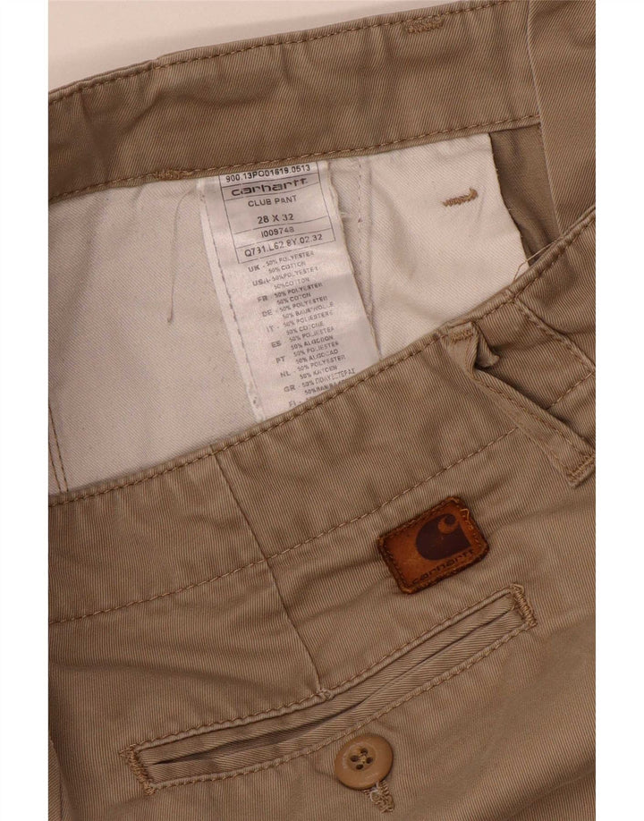 Pantaloni chino slim da uomo Carhartt W28 L32 poliestere beige