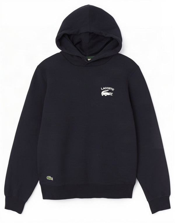 Lacoste - Sudadera con capucha para hombre, diseño gráfico, ajuste clásico, talla 2 XS, algodón azul marino