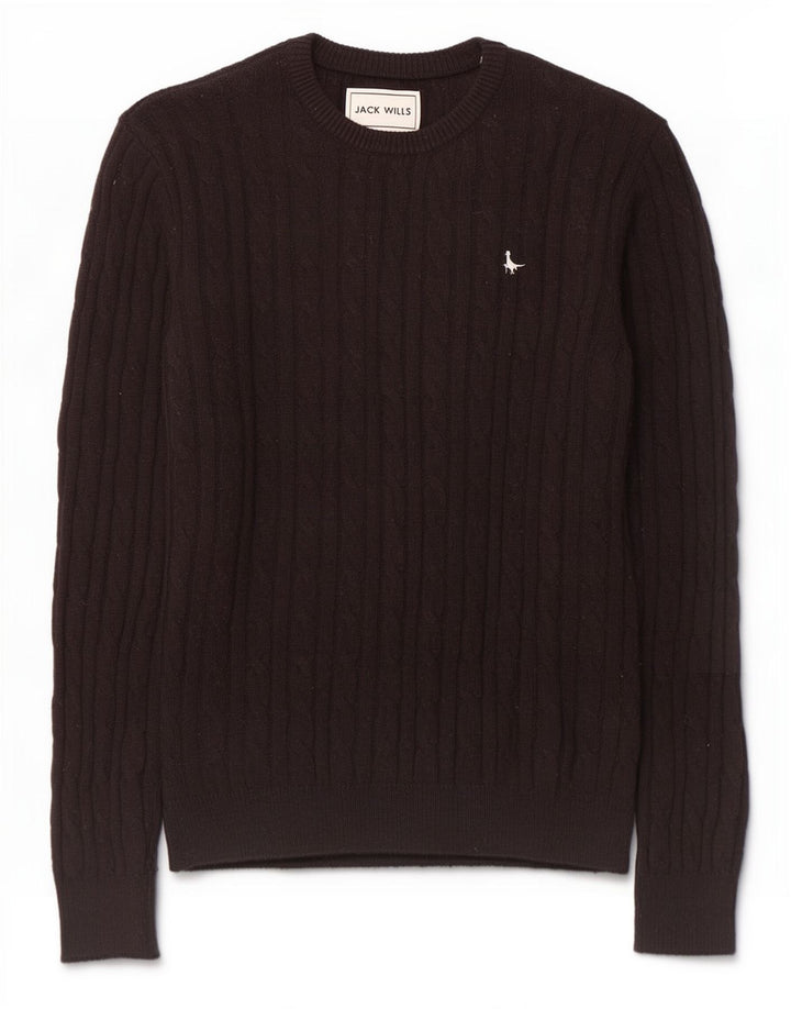 Pulover Jack Wills pentru bărbați, cu gât de barcă, nailon mediu negru