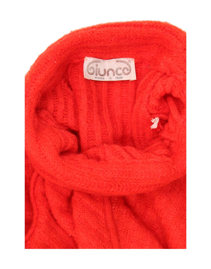 VINTAGE Womens Turtle Neck Jumper Sweater UK 16 Large Red Vintage Vintage and Second-Hand Vintage from Messina Hembry 