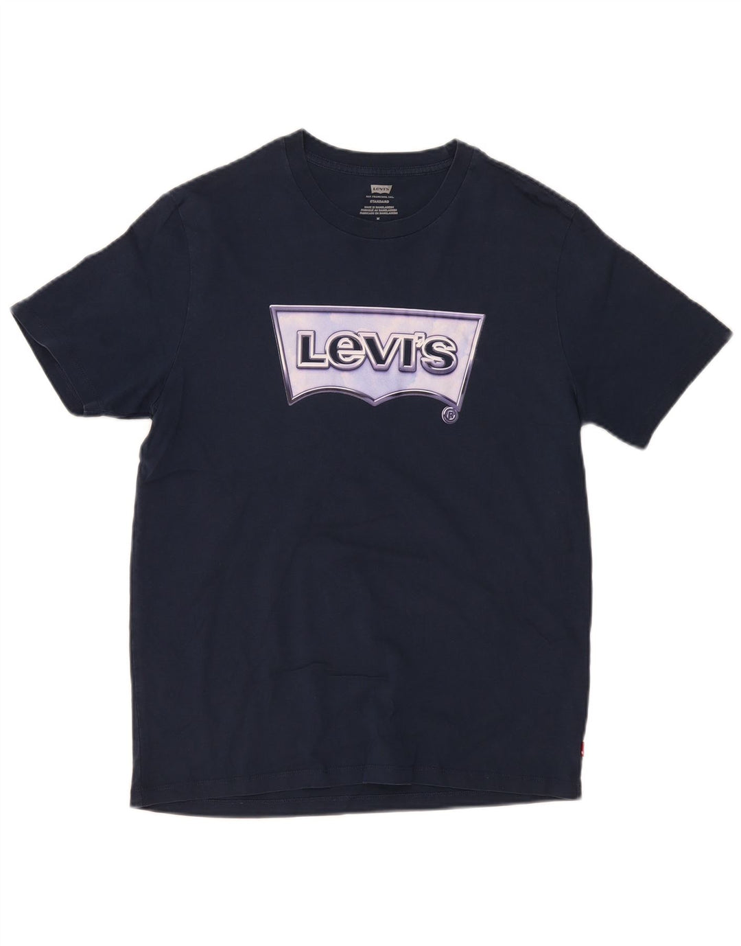 Levi's Mens Standard Fit Graphic T-Shirt Top Medium Navy Blue Cotton
