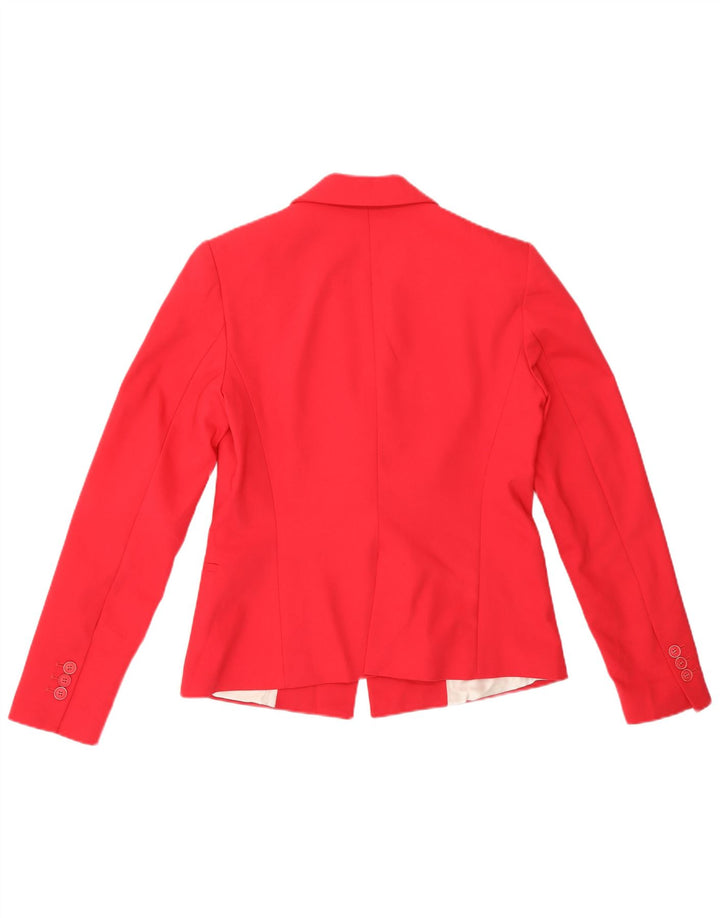Zara Dame 1-knaps blazerjakke UK 14 Medium Pink Polyester