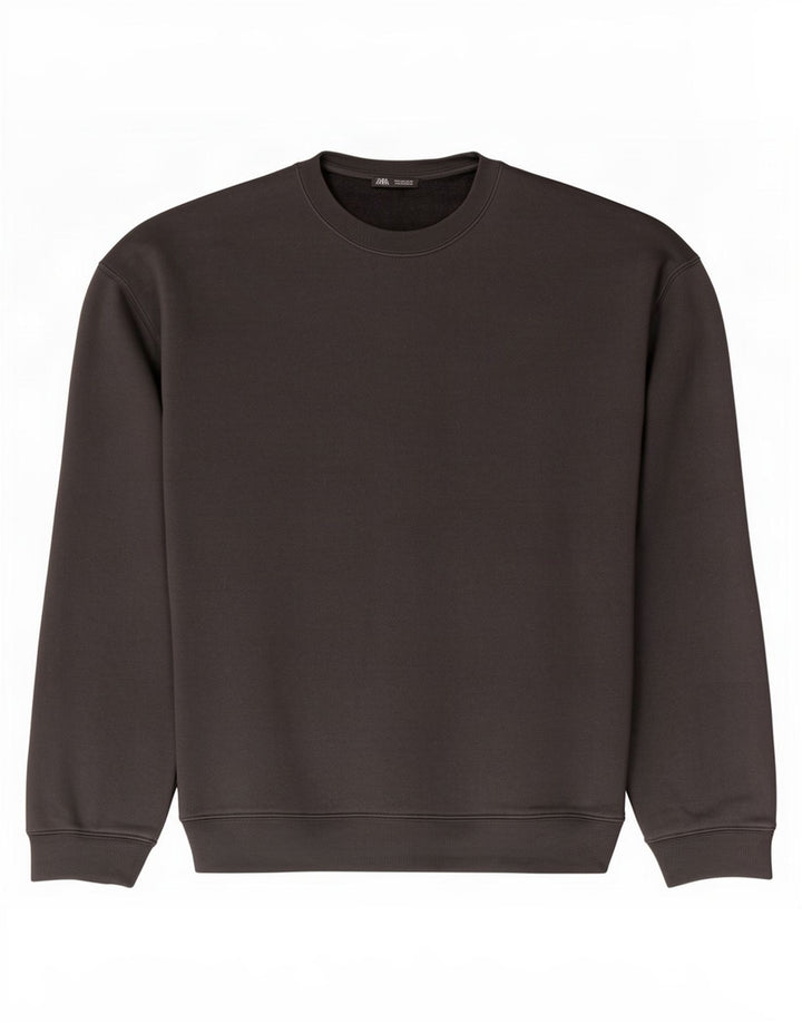Zara Mens Loose Fit Sweatshirt Jumper Large Black Cotton