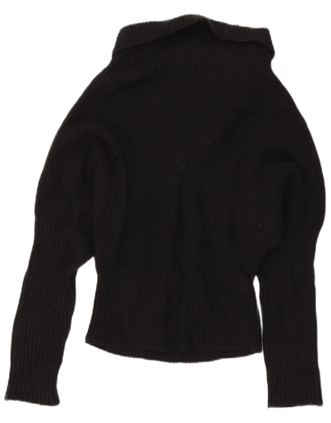Stefanel Womens Roll Neck Jumper Sweater UK 6 XS Black Wool
