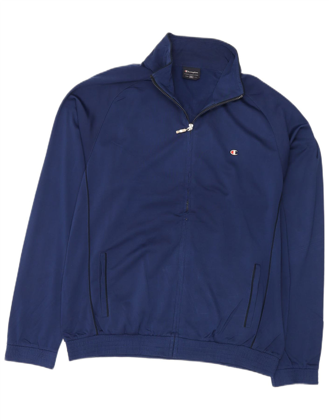 Champion Mens Tracksuit Top Jacket 2XL Navy Blue Polyester