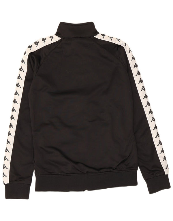 Kappa Veste de survêtement graphique pour femme UK 16 Large Noir Colourblock