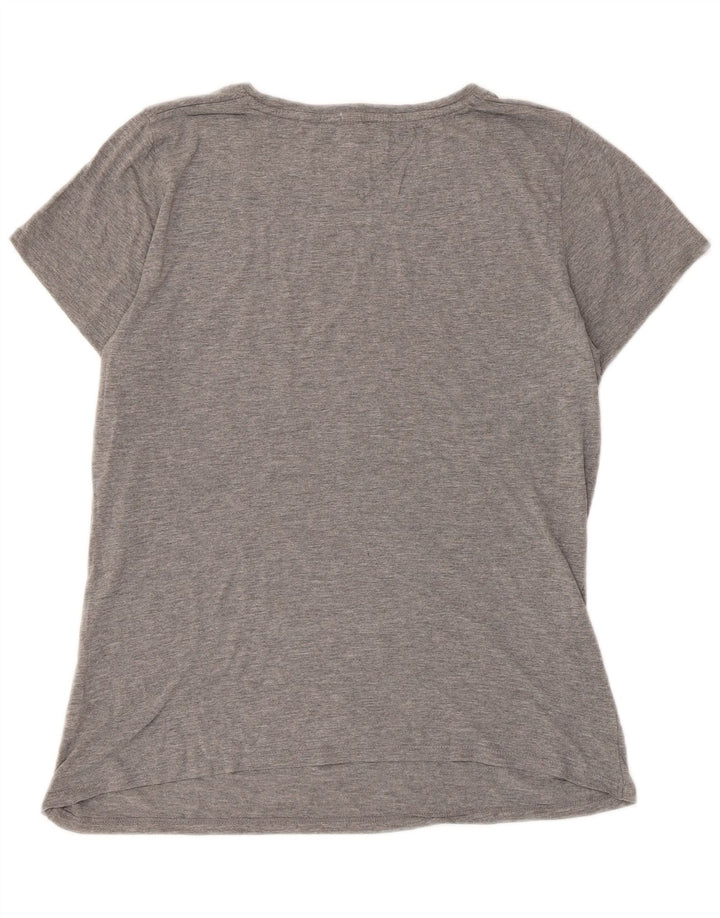Tommy Hilfiger Womens Graphic T-Shirt Top UK 14 Medium Grey