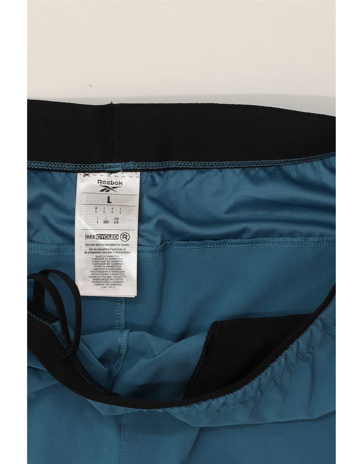Reebok Mens Sport Shorts Large  Blue Polyester