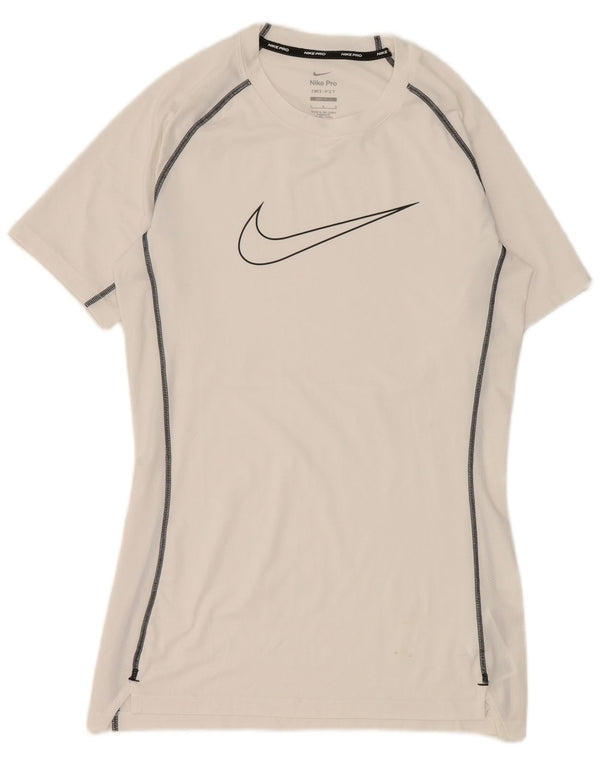 Nike Mens Dri Fit Graphic T-Shirt Top Large White Polyester