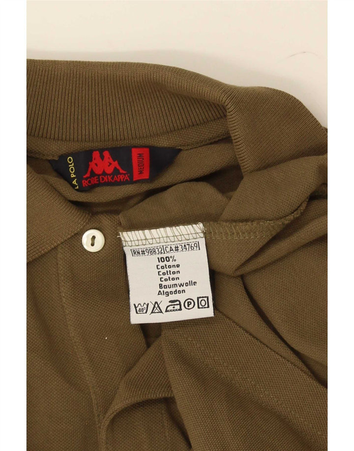 Kappa Polo à Manches Longues Homme Kaki Moyen Coton