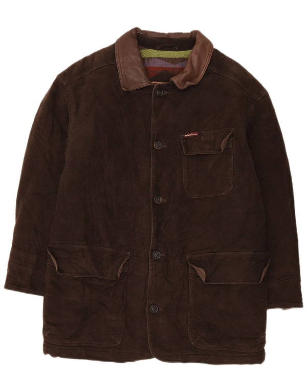 Marlboro Classics Mens Utility Jacket UK 40 Large Brown Cotton
