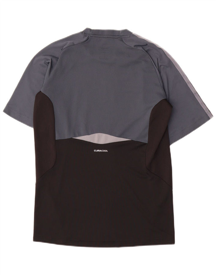 Adidas Męska koszulka Climacool Top, mała, czarna, z blokami kolorów