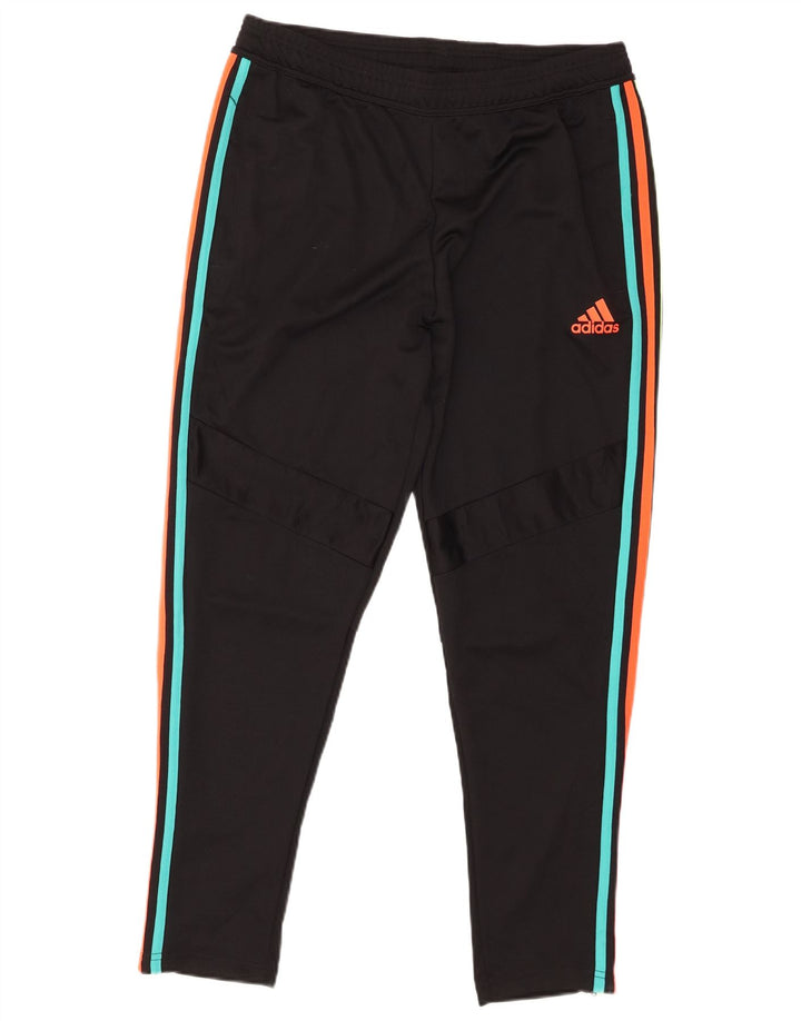 Męskie spodnie dresowe Adidas, duże, czarne, poliestrowe