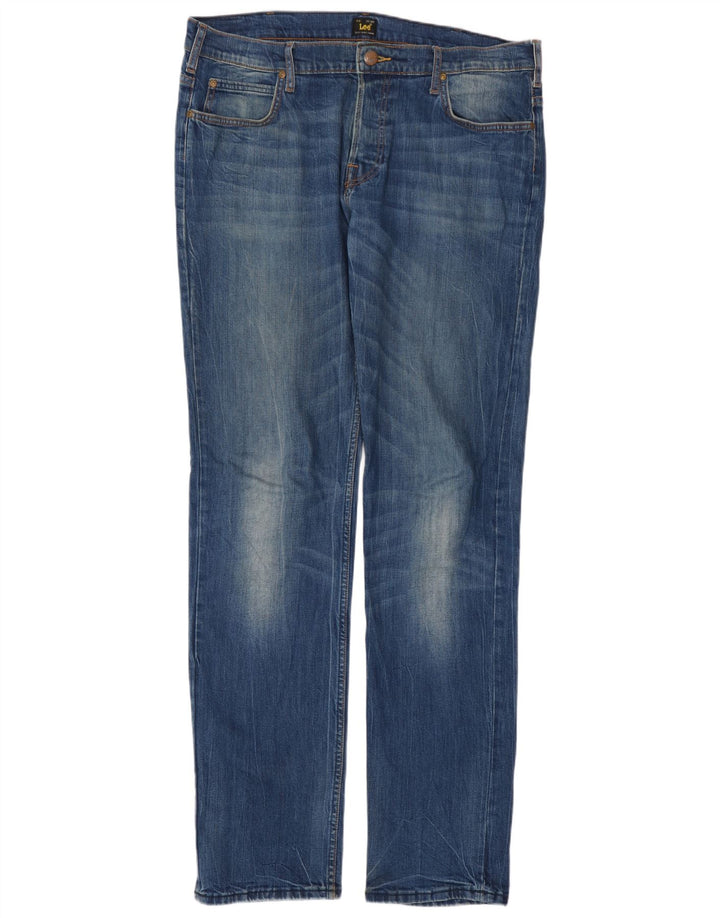 Lee Mens Powell Slim Jeans W36 L36 Blue Cotton