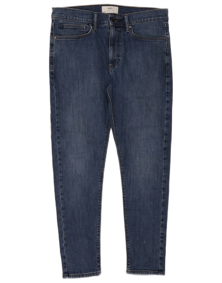 Marks & Spencer Mens Skinny Jeans W32 L29 Blue Cotton