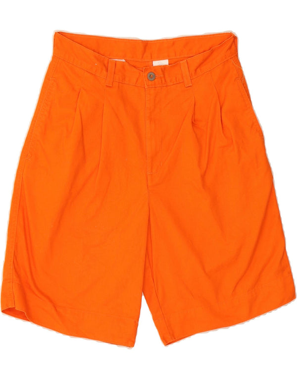DOCKERS Womens High Waist Pegged Chino Shorts W28 Medium Orange
