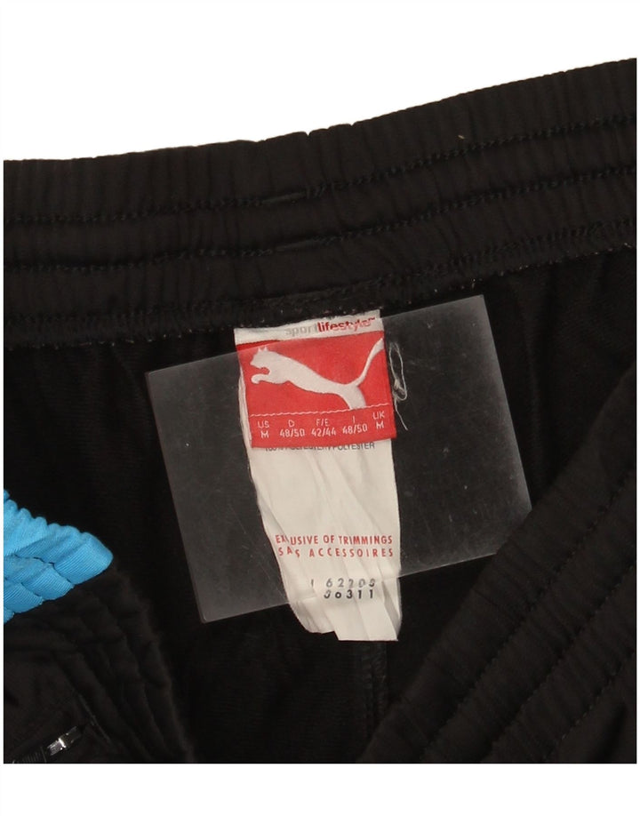Calça de treino masculina Puma médio preto colorblock poliéster