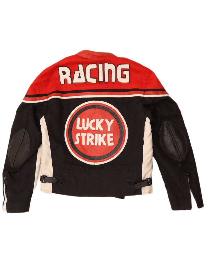 Giacca da corsa grafica da uomo Lucky Strike UK 36 Small Black Colourblock