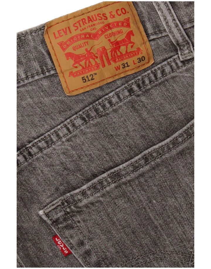 LEVI'S Jeans 512 slim affusolati da uomo W31 L30 Grigi