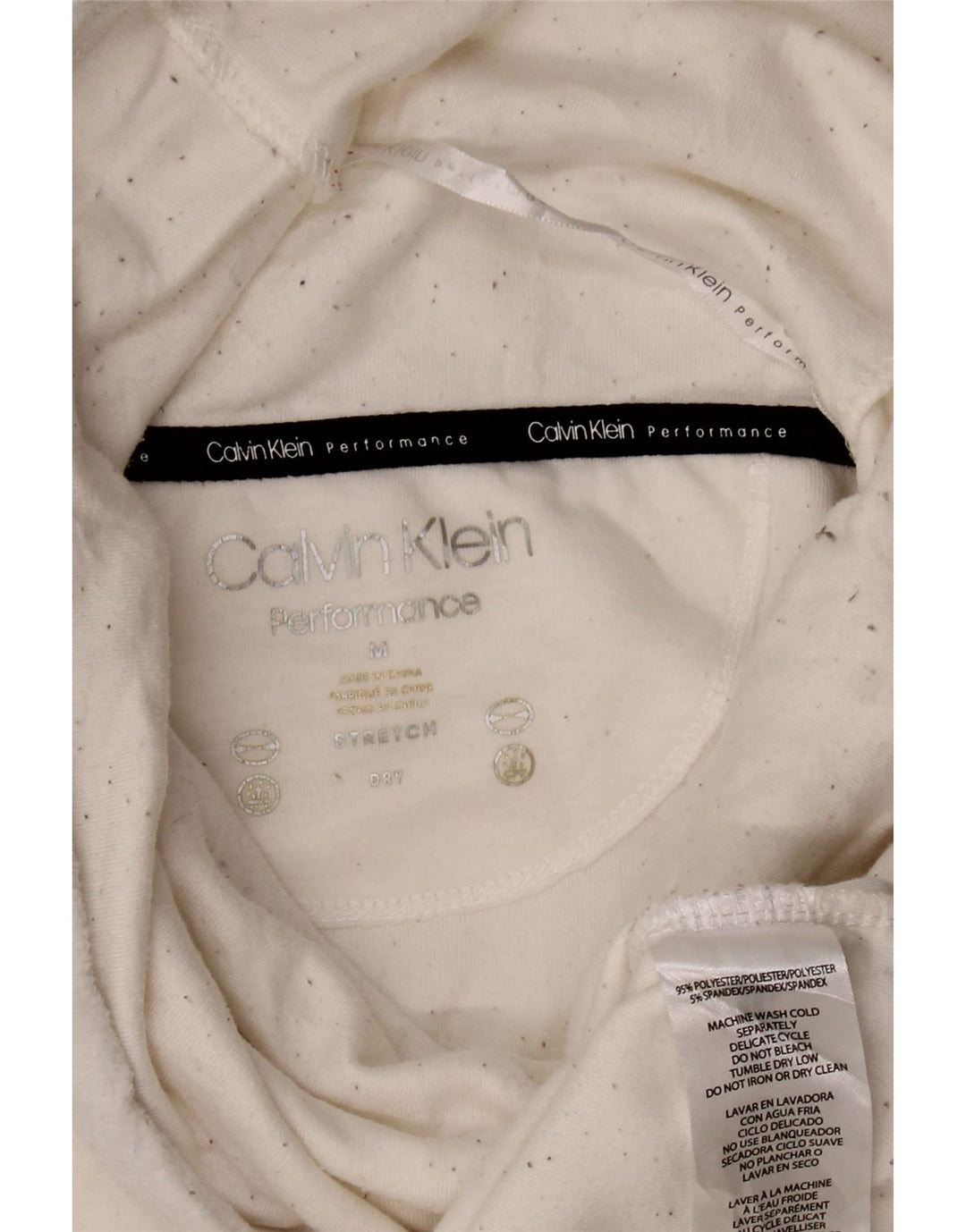 Calvin Klein Womens Roll Neck Sweatshirt Jumper UK 14 Medium White