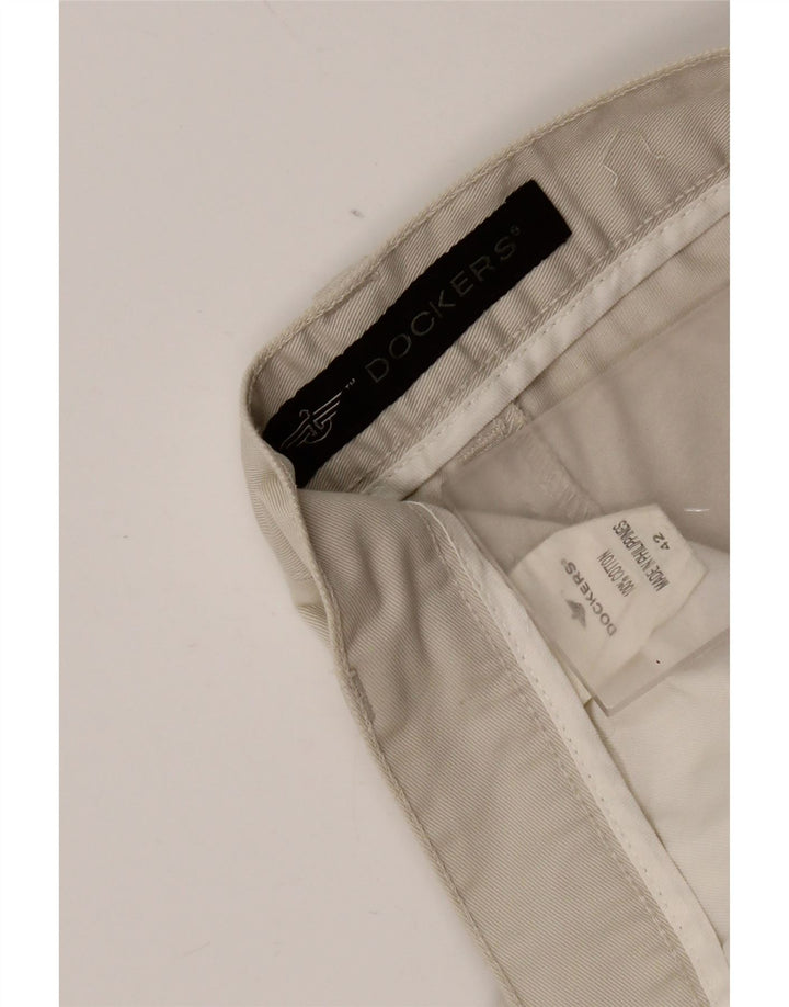Dockers Mens Pegged Chino Shorts  W42 2XL Grey Cotton