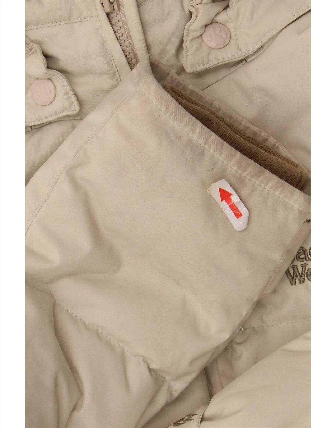 Jack Wolfskin Veste matelassée à capuche pour femme UK 10 Small Beige Polyamide