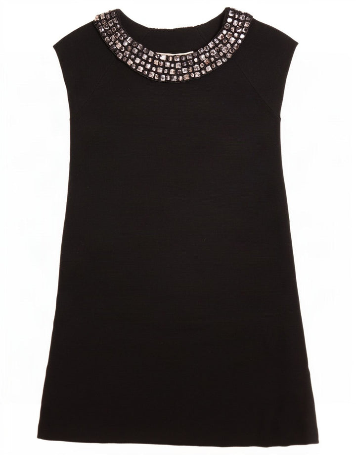 Zara Damen Etuikleid UK 8 Small Schwarz Acryl