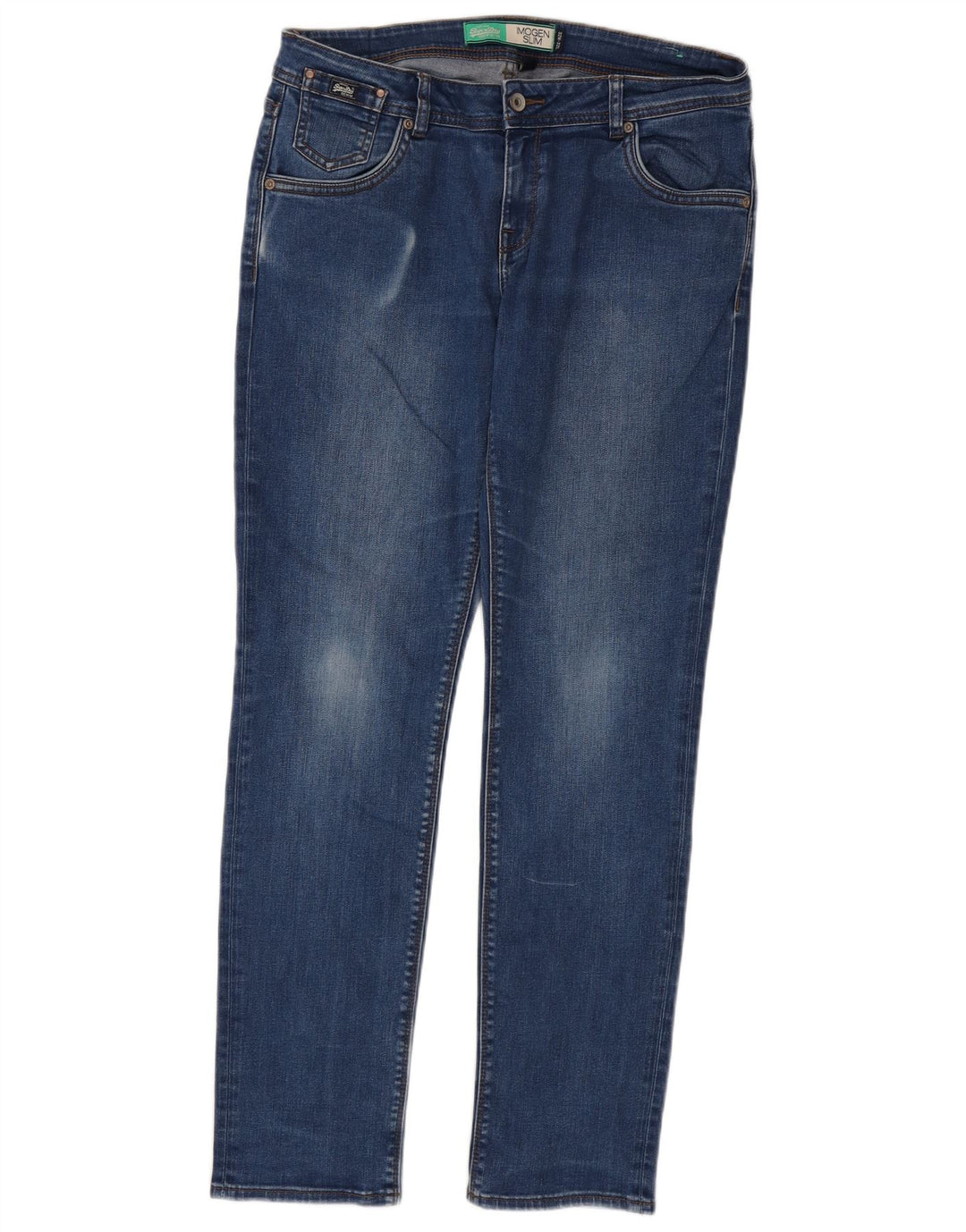 Superdry Dame Imogen Slim Jeans W32 L32 Blå Bomuld