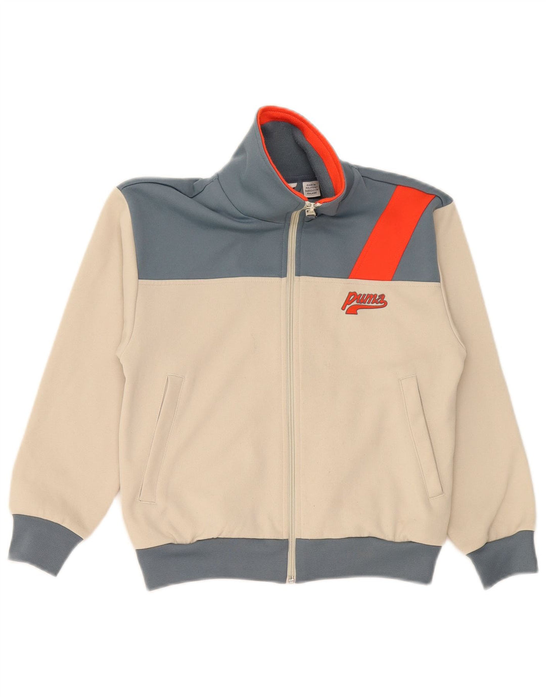 Puma drenge grafisk træningsdragt topjakke 9-10 år Beige Colourblock
