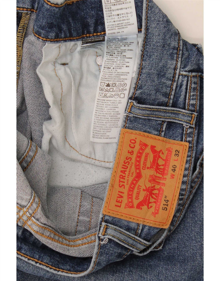 Levi's Mens 514 Straight Jeans W40 L32 Blue Cotton