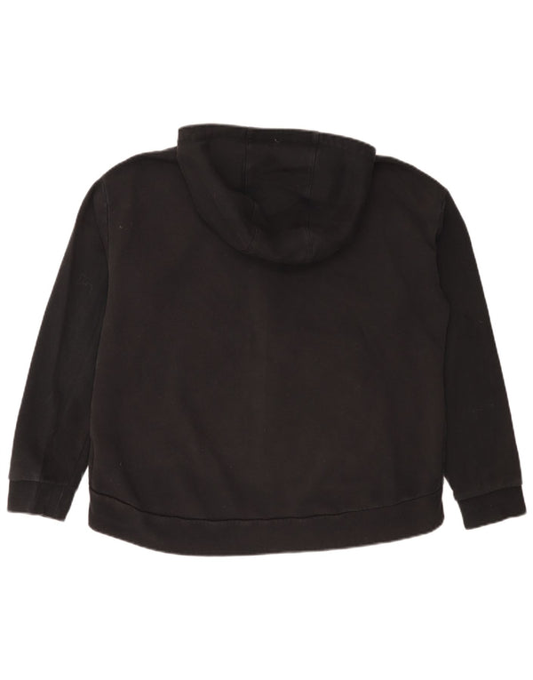 Felpa con cappuccio e zip da donna Nike UK 18 XL cotone nero