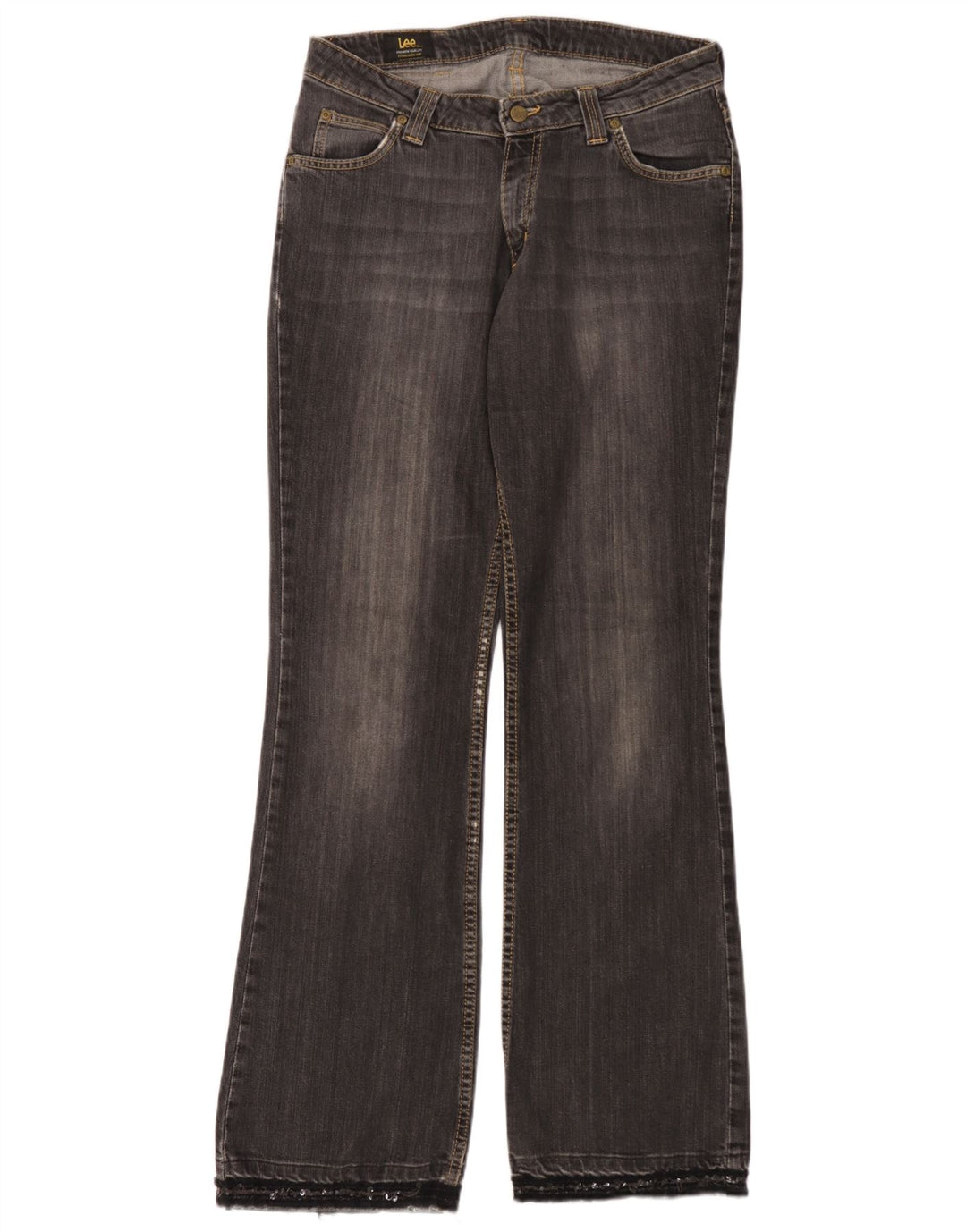 Lee Damen Desoto Bootcut Jeans W32 L33 Graue Baumwolle