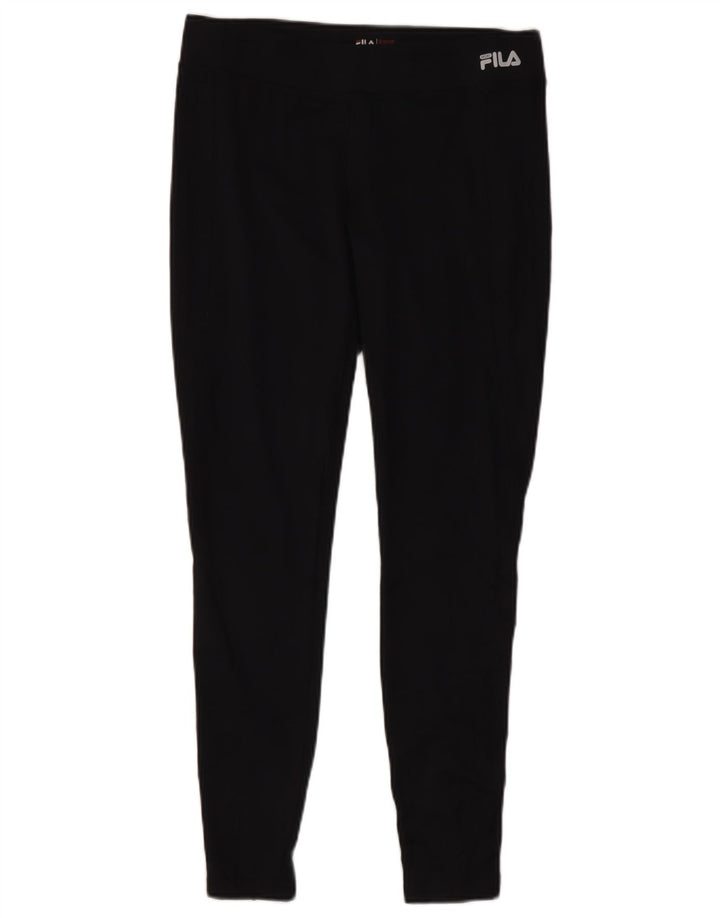 Fila Womens Leggings UK 14 Medium  Black Polyester