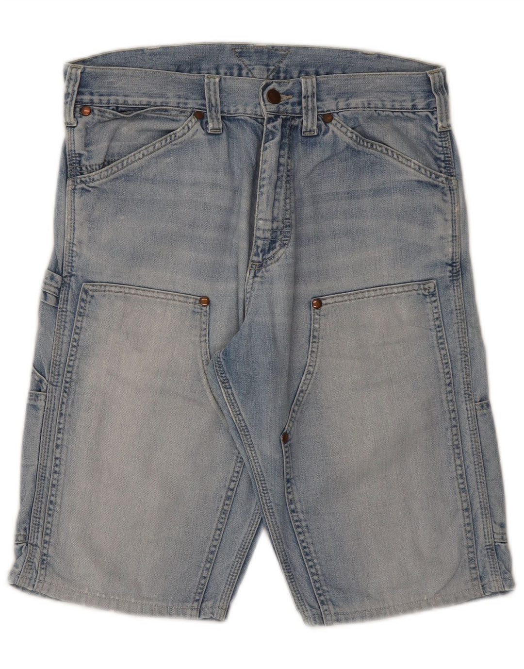 Meltin' Pot Herre Cargo Denim Shorts W31 Medium Blue