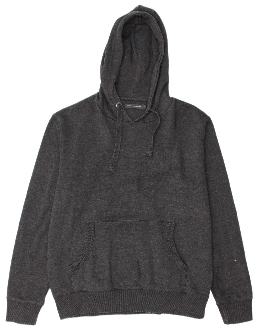 French Connection Pull à Capuche Homme Gris Moyen Coton