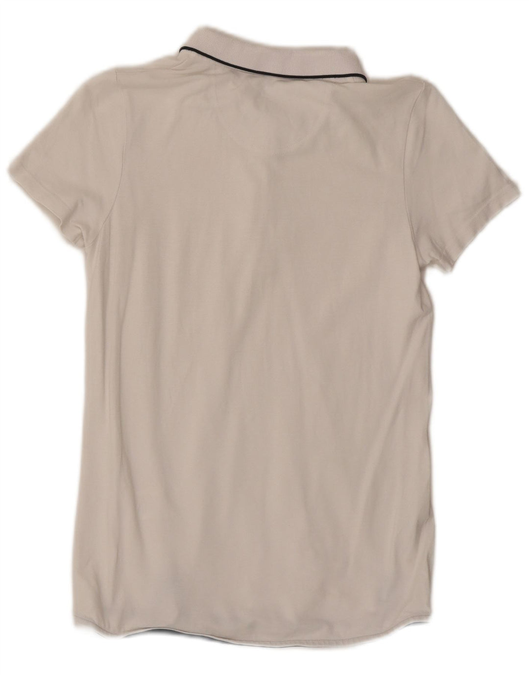 Dack's Womens Polo Shirt UK 12 Medium White Cotton