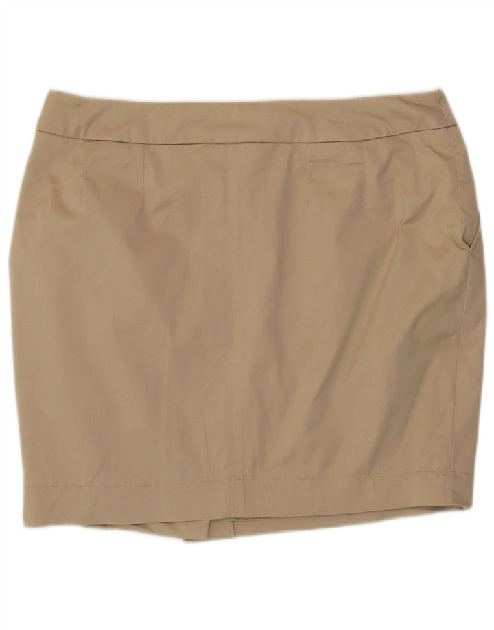 Zendra Womens Mini Skirt EU 46 XL W34 Beige Cotton
