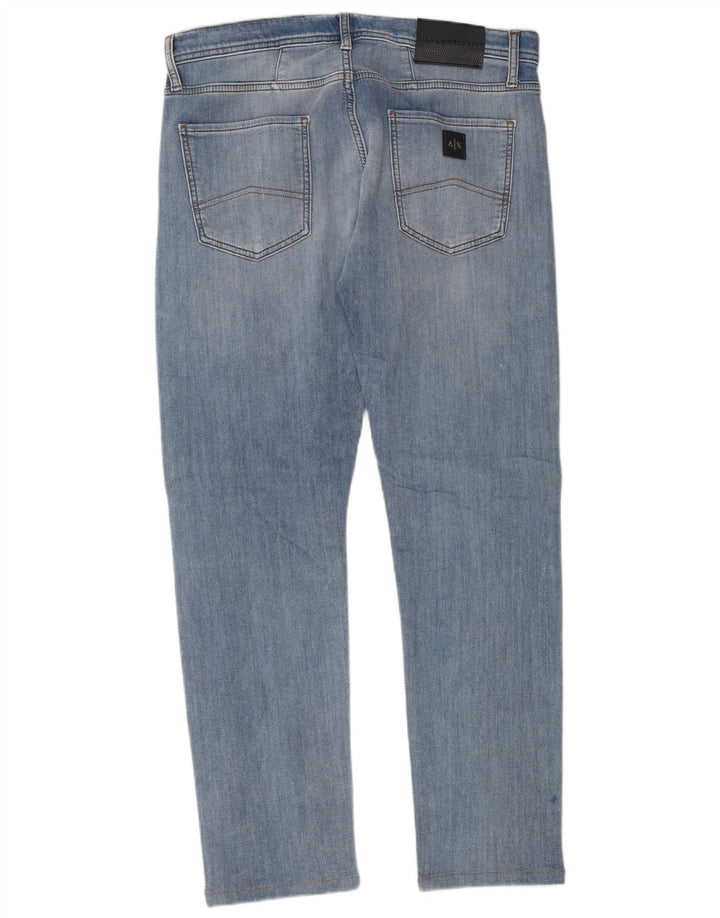 Armani Exchange Mens Slim Jeans W33 L32 Blue Cotton