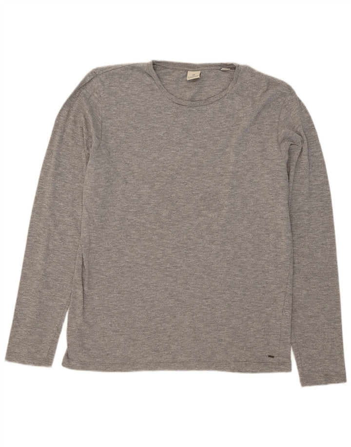 Scotch & Soda Mens Top Long Sleeve Large Grey Cotton