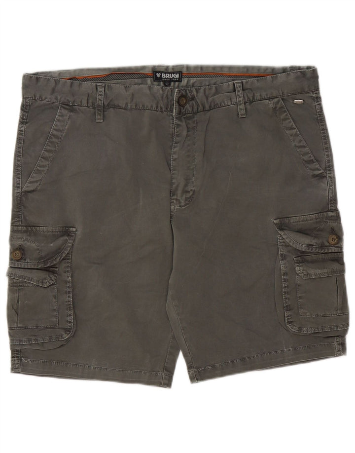 Brugi Herren Cargoshorts IT 52 XL W32 Graue Baumwolle