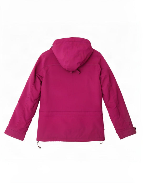 Napapijri Chaqueta anorak con capucha gráfica para mujer UK 40 Small Púrpura Poliamida