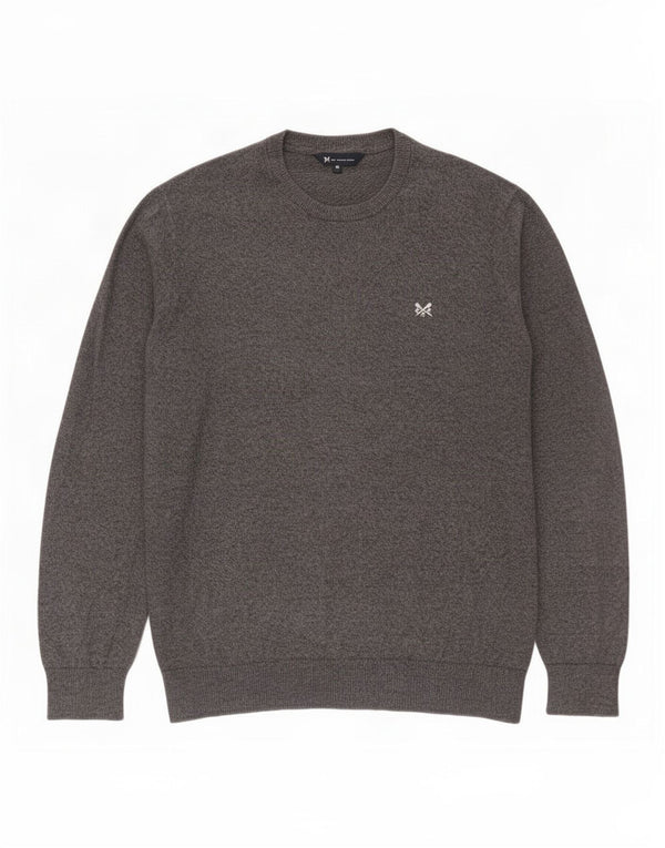 Crew Clothing Mens Neck Jumper Sweater XL Grey Cotton