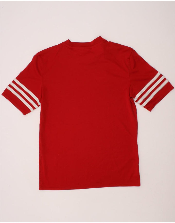 ADIDAS Boys Climalite T-Shirt Top 11-12 Years Large  Red Polyester Vintage Adidas and Second-Hand Adidas from Messina Hembry 