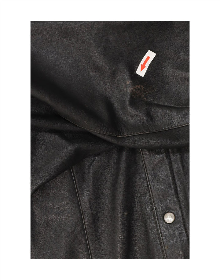 Vintage Mens Leather Jacket UK 38 Medium Black