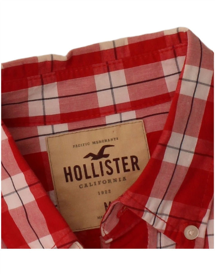 HOLLISTER Mens Shirt Medium Red Check Cotton